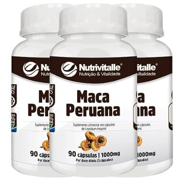 Imagem de Maca Peruana 90 Cápsulas 1000mg Nutrivitalle 3 Potes