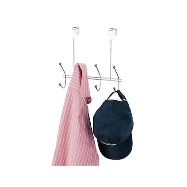 Imagem de Cabideiro de Porta Social em Aço Cromado Utimil com 4 Ganchos – 28 cm