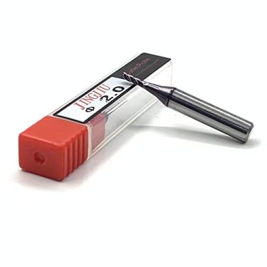 Imagem de Cortador de chave de 2,0 mm em carboneto com 4 flautas e ponto de traçado de 1,0 mm em HSS adequado para máquinas de chave Miracle A4/A5/A6/A7/A9/SEC-E9 (cortadores de 10 peças)