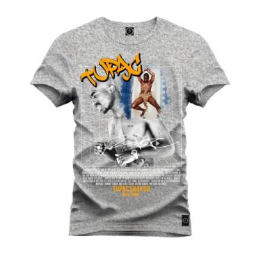Imagem de Camiseta 100% Algodão Premium Estampada Tupac Nude - Nexstar