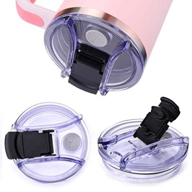 Imagem de AIERSA 2 peças de tampa de reposição para copo Stanley Quencher Cup 1,13 g com alça, à prova de derramamentos, à prova de poeira, acessórios Stanley Cup