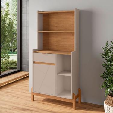 Imagem de Buffet Cantinho do Café Bari 1 PT 1 GV Off White e Cedro