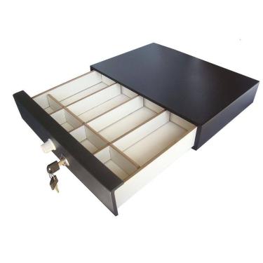 Imagem de Gaveta caixa registradora de dinheiro noteiro com chave