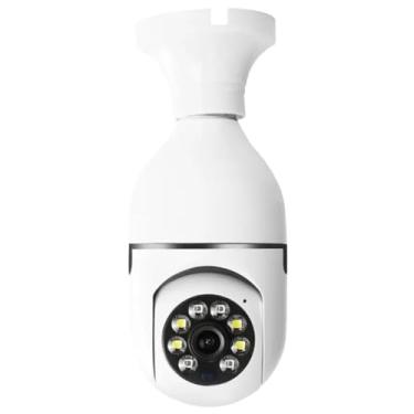 Imagem de Câmera Lâmpada Giratória 360 Wifi com Visão Noturna Sem Fio com Microfone e Autofalante