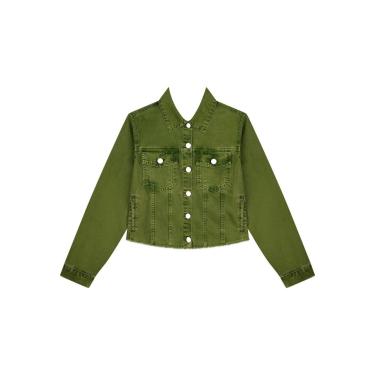 Imagem de Jaqueta Sarja Estonada com Barra Desfiada-Feminino