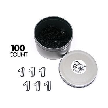 Imagem de Butler in the Home A-Z letra do alfabeto ou número 0-9 - 100 clipes de papel colorido preto para iniciais ou data de nascimento, Preto, Number 1