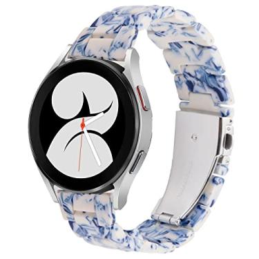 Imagem de DEALELE Pulseiras de substituição compatíveis com Samsung Galaxy Watch 7 / FE / 6/6 Classic / 5/5 Pro/4/4 Classic/3 de 41 mm, pulseira de substituição de resina colorida de 20 mm para Huawei GT3 de 42