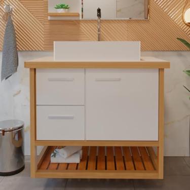 Imagem de Gabinete Toucador Para Banheiro Pretty 69,5cm Com Cuba Branco