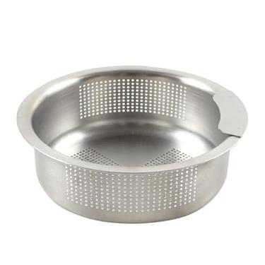 Imagem de Cesta de filtro de drenagem de tamanho grande de aço inoxidável escovado de 13,5 cm para cozinha QS729C002