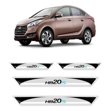 Imagem de Adesivo Kit Soleira Resinada Cromada Hb20s Sedan 2014 - 2019 - Resitan