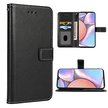 Imagem de FDCWTSH Capa carteira compatível com Samsung Galaxy A10s alça de pulso couro flip capa suporte suporte acessórios celulares capas de telefone para Glaxay Galaxies A10x feminino preto