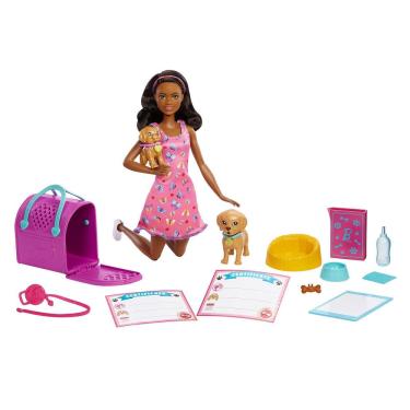 Imagem de Barbie Conjunto Adota Cachorrinhos Morena - Mattel