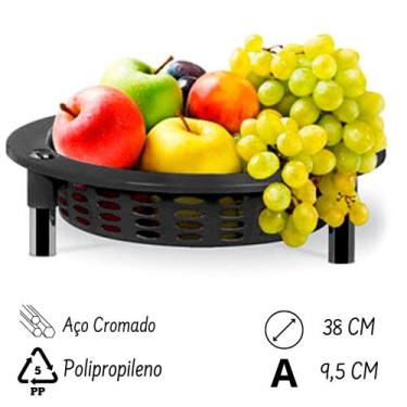 Imagem de Fruteira Organizador Multiuso Redonda Centro De Mesa N381 Niquelart
