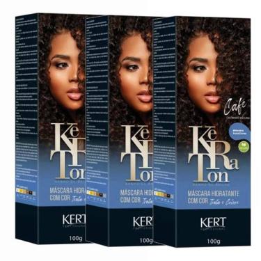 Imagem de Kit 3 Tonalizante Keraton Banho De Brilho Café - Kert