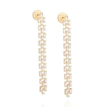 Imagem de Brincos banhado ouro 3x 24k 18k e 22k femininos rommanel grande maxi p