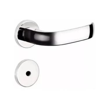Imagem de Fechadura Soprano Banheiro Icaro Roseta Redonda Cromada 40mm