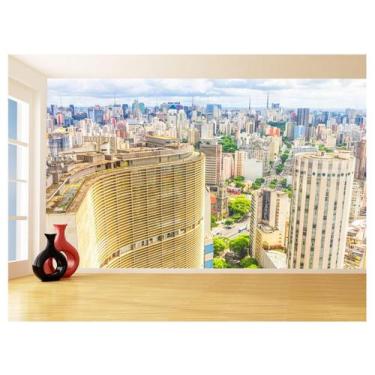 Imagem de Papel De Parede 3D Cidade São Paulo Prédios Céu 3,5M Ncd336 - Você Dec