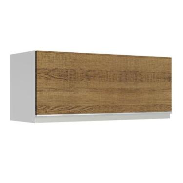 Imagem de Armário de Cozinha Aéreo 80 cm 1 Porta Suspensa Branco/Rustic Glamy Ma