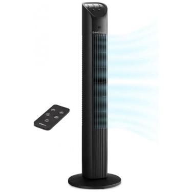 Imagem de Ventilador de Torre Oscilante e Portátil com 3 Velocidades, Controle Remoto e Operação Silenciosa, 110V 60W, NEXAIR, Preto