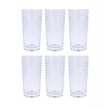 Imagem de Jogo 6 Copos de Vidro Tower Listras 250ml Class Home