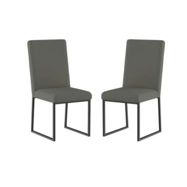 Imagem de Kit 2 Cadeiras Para Mesa De Jantar Base Industrial Preto Balaqui - Bal