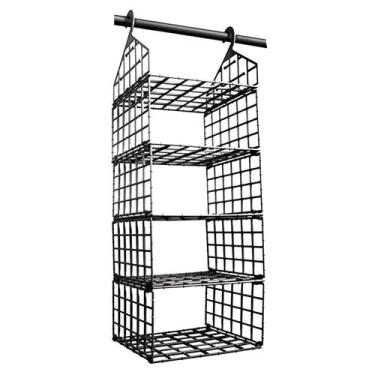 Imagem de Prateleira Organizadora Suspensa Dobrável Com 5 Níveis Preto - Arqplas