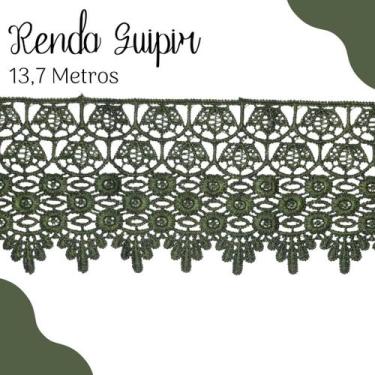 Imagem de Renda Guipír Verde Musgo - Rolo Com 13,7 Metros - Chl185 - Nybc