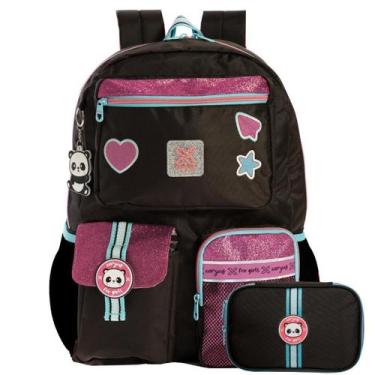 Imagem de Mochila Costas 16 Utility Panda Metalizada Estojo Box
