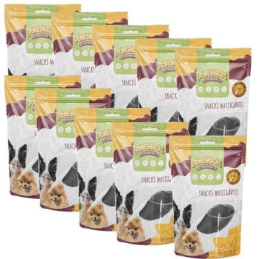 Imagem de Kit 10 Petisco Casco Bovino Snacks 100% Natural Puresnacks