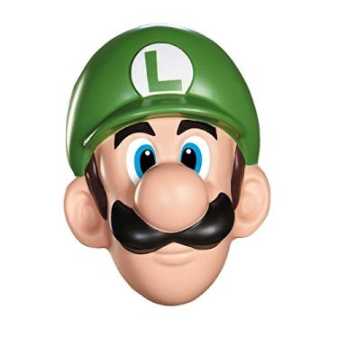 Imagem de Máscara Luigi para adultos, Verde/branco/marrom, tamanho nico