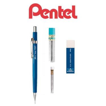 Imagem de Lapiseira Pentel Sharp 0,7mm Azul + Grafite + Borrachas