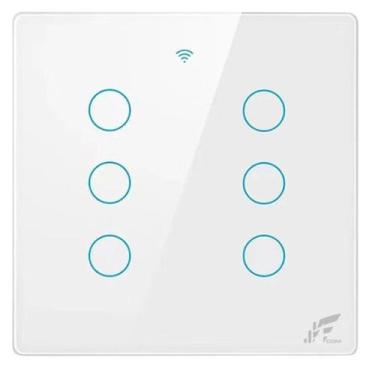 Imagem de Interruptor Inteligente Wi-fi Touch JWCOM 6 Botões Tuya 4x4