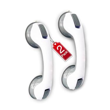 Imagem de Pacote com 2 barras de apoio para chuveiros – Barra de chuveiro de sucção forte, barras de apoio seguras para banheiras e chuveiros, cadeira para acessórios de chuveiro internos, barra de apoio de