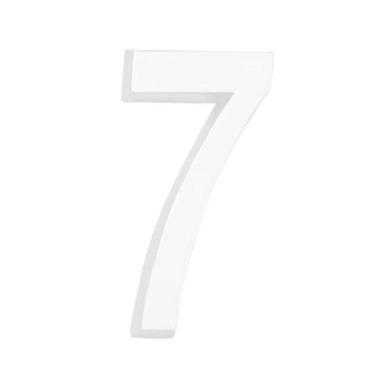 Imagem de Número Residencial 3D "7" Plástico ABS Branco Metalcromo, Branco