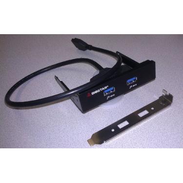 Imagem de Biostar USB 3.0 Painel frontal de alumínio com cabo USB30 - Preto