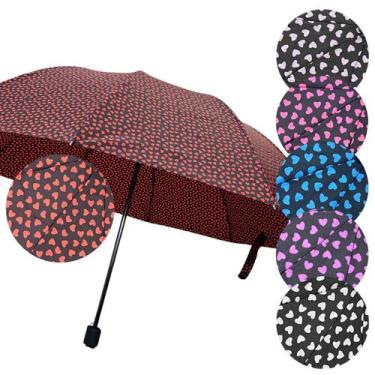 Imagem de Guarda-Chuva de Coração Grande Sombrinha Cabe Na Bolsa Resistente Refo