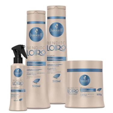 Imagem de Kit Bendito Loiro Haskell Shampoo + Condicionador + Máscara 500ml/g + 