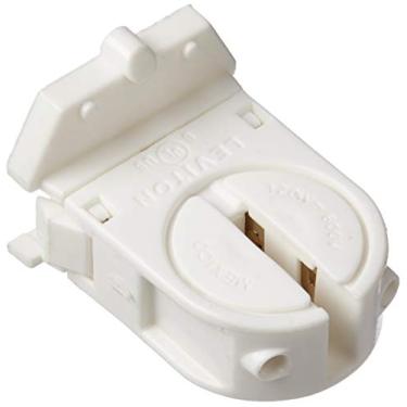Imagem de Leviton 23654-SWP Base em miniatura, T5 Bi-Pin, Suporte de lâmpada fluorescente, perfil baixo, derivação interna, branco