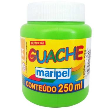 Imagem de Tinta Guache 250ml Maripel Escolar Escolha a Cor, VERDE CLARO