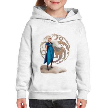 Imagem de Moletom Infantil Daenerys Targaryen Art - Foca na Moda, Branco, 4