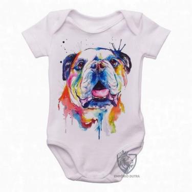 Imagem de body nenê criança roupa bebê Cachorro Bulldog - Empório Dutra, M   ( 2
