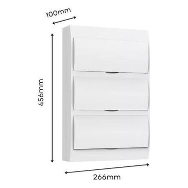 Imagem de Kit Caixa Quadro Embutir ou Sobrepor Para Disjuntor Din + Borneira Bar