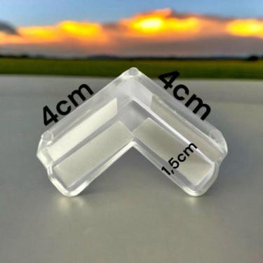 Imagem de 4un Protetor Cantoneira Quina Bebê Silicone Móveis Mesa Trasparente - 