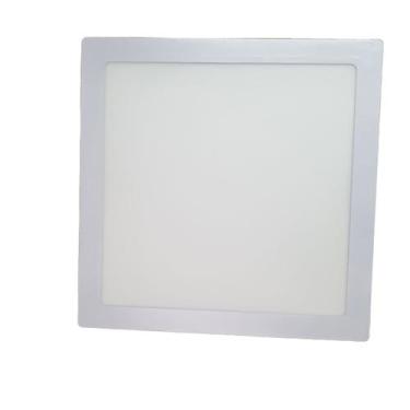 Imagem de Painel Plafon LED 24w Quadrado Luminaria Embutir Branco Luz Quente DL-