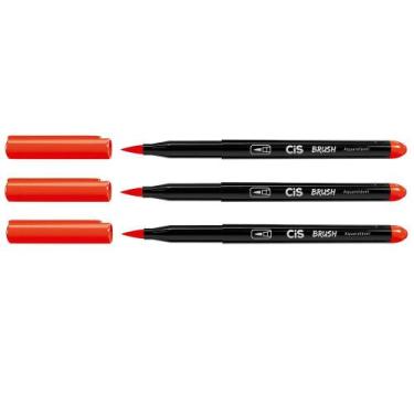 Imagem de Kit 03 Caneta Pincel Marcador CIS Brush Pen Escolha a Cor