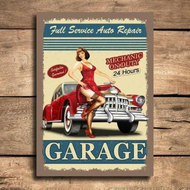 Imagem de Placa Decorativa MDF Frase Auto Service 30x40 - Quartinhos