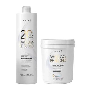 Imagem de Kit Braé Wanna Be Blond Pó Descolorante + Oxidante 20Vol (2 Produtos)
