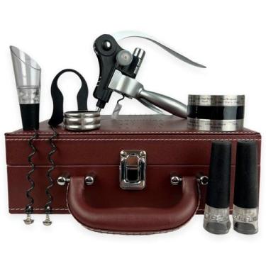 Imagem de Abridor de Vinho Saca Rolha Profissional + Acessórios Premium - Maleta