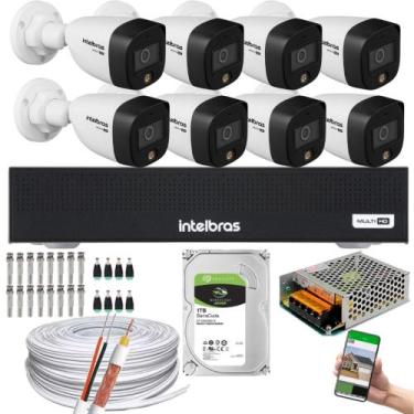 Imagem de Kit Intelbras 8 Cam Full Color 1220b Dvr Mhdx 3008-C C/ Hd 1 Tb