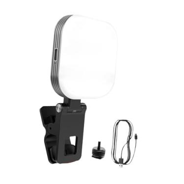 Imagem de AsrMyjcx Luz LED portátil para selfies, luz para vídeo, luz para videoconferência com preenchimento de clipe, iluminação para vlog de show ao vivo,